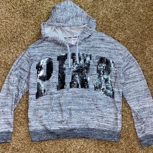 Victoria’s Secret Pink Sequin Pullover Hoodie